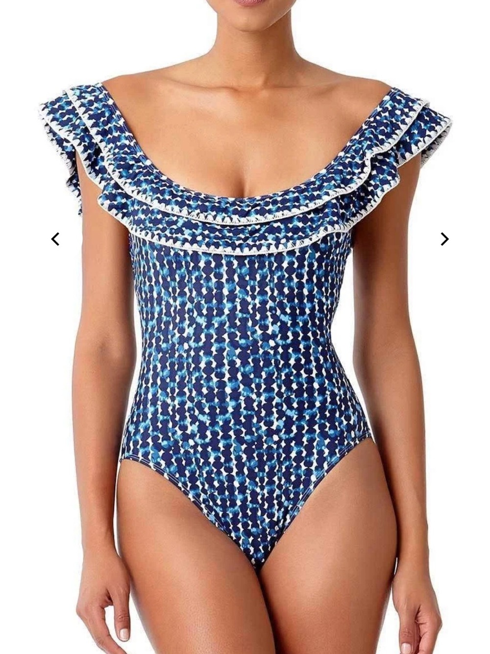 Anne Cole Studio Flounce Vintage One Piece Swimsuit Sz 8